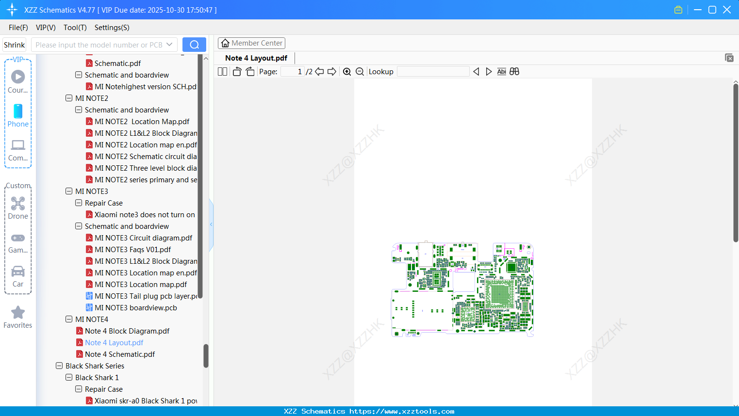 Xiaomi Note 4 Layout